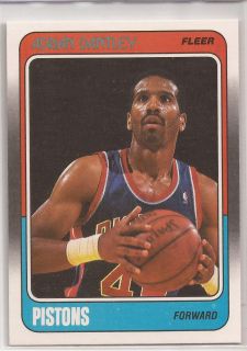 1988 Adrian Dantley Fleer NBA Card 39 Detroit Pistons Mavericks Notre 