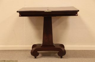 wonderful American Empire flip top game table has clean and 