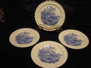 Taylor Smith Taylor Set 4 Chinese Temple Dinner Plates