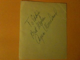 Agnes Moorehead (d. 1974) actress Signed Cut autograph