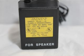 advent wireless speaker ac adapter part 41 12 500d