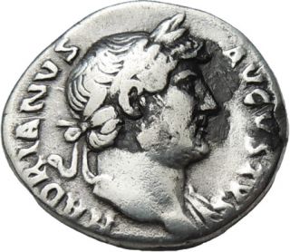 Hadrian AR Denarius Authentic Ancient Roman Silver Coin Neptune