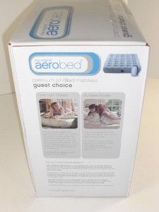 Aerobed Blue Guest Choice Inflatable Air Bed Mattress Queen 9682Q with 