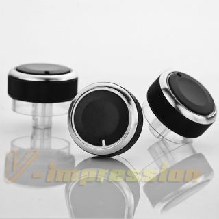3X Car Air Conditioner A C Control Knob Heat Panel Switch Black for 