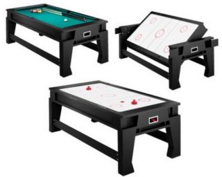 New 2 in 1 Game Table Pool Air Hockey Convertible 76 Billiards Cues 