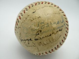  Signed OAL Ball Connie Mack Jimmie Foxx Al Simmons