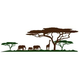 African Safari Savanna Landscape Vinyl Wall Decal