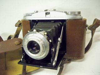 Agfa Isolette Folding Camera in A Leather Carrying Case