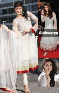 Aishwarya Stylish Kalidar Suit Indian Bollywood Designer Salwar Kameez 