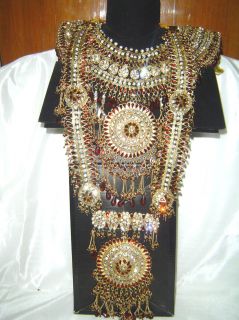 Bollywood Jewelry Jodha Akbar Kundan Bridal Necklace Set 9 Pcs Sari 