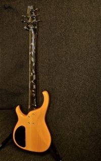 Used Modulus Q5 5 String Bass Guitar Bartolini Pickups OHSC Figured 