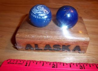 Alaska Collectible Marbles King Salmon and State Marble