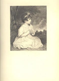 Age of Innocence Joshua Reynolds Antique Etching Print