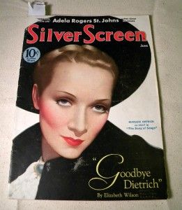 Marlene Dietrich Silver Screen 1933 Jean Harlow Ginger Rogers Thelma 