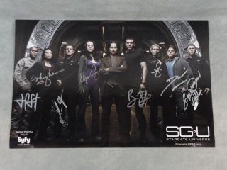 SGU Stargate Cast Hand Signed Promotional Small Poster