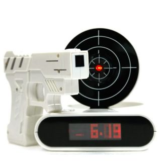   Shoot Shooting Target Desk Alarm Clock Novelty Gadget Fun Game Gimmick