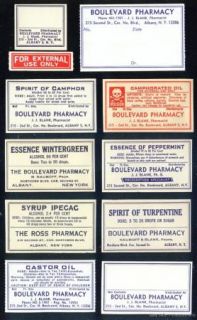 20 Vintage Albany New York Drug Store Antique Pharmacy RX Medicine 