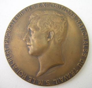 King Albert I 1949 Exposition Medal by Devreese
