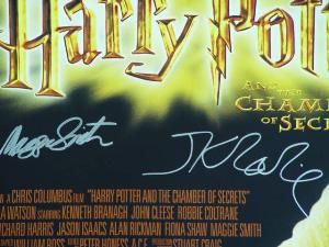 Harry Potter Chamber Secrets Movie Poster Signed 8 Sigs