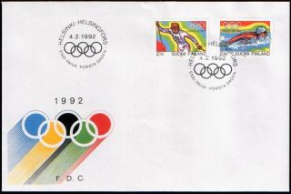 Finland FDC 1992 Olympics Barcelona Albertville