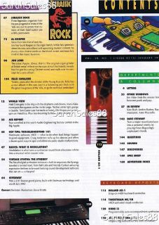 Jon Lord Al Kooper Synergy Korg i3 Roland AX 1 Keyboard Magazine Jan 