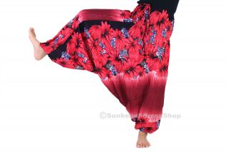 Charm Floral Genie Aladdin Harem Pants Trousers Hippy Hippie Boho 