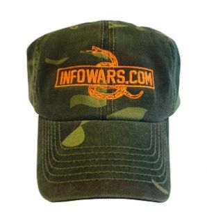 Infowars Camo Hat with Gadsden Rattlesnake Alex Jones