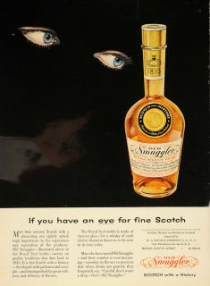   Ad Old Smuggler Scotch Whisky Alcohol Beverage   ORIGINAL ADVERTISING