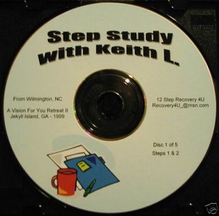 Alcoholics Anonymous 5 CDs 12 Step Workshop Keith Lewis