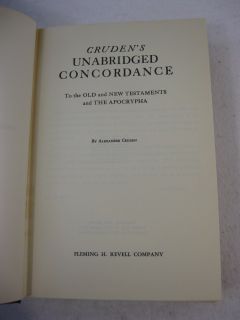 Alexander Cruden Crudens Concordance Fleming H Revell 10th PR C 1962 
