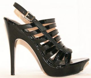 Aldo Black Strappy High Heel Platform Sandal 36 6