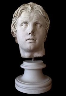 HUGE Alexander the Great Marble Head from Pergamum Museum Replica 