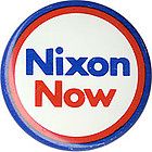 Official 1972 Richard Nixon Campaign Slogan Button