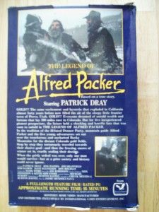 the legend of alfred packer 1980 vhs rare big box