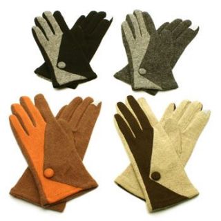   Glove Outdoor Indoors Gloves with 2 Tone Abstract Design and Button