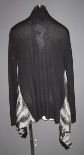 XL Alberto Makali Zebra Black White Knit Cardigan