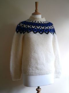   Icelandic Fair Isle Woolen Jumper Sweater Alexa Chung Style