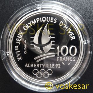 1992 Albertville Olympic Games Silver Coin Set France