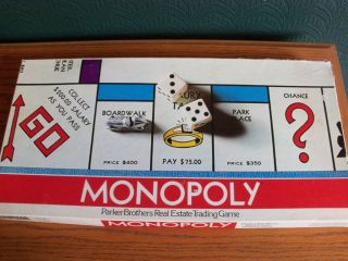 vintage 1973 Monopoly game Great condition, all pieces in great shape 