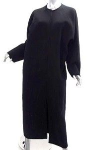 Ronaldus Shamask Black 100 Wool Fleece Coat Duster 1