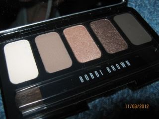 New Bobbi Brown 5 Color Velvet Plum Eyeshadow Palette with Brush New 