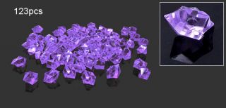 Tank Decor Glass Stone Aquarium Crystal Clear Purple