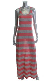 Allen Allen New Pink Heathered Striped Sleeveless Front Pocket Casual 