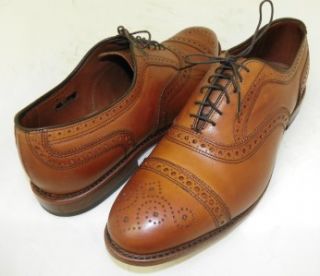 Allen Edmonds Strand Brown Leather Oxford Cap Toe Mens Shoes Sz 10 D 