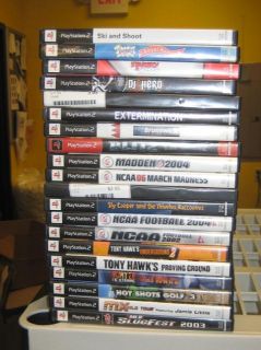 this is a lot of assorted playstation 2 games all items