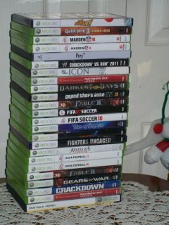    24 AWESOME XBOX 360 GAMES COMPLETE LISTING OF ALL GAME TITLES LOT 10
