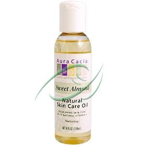 aura cacia pure skin care oil sweet almond 4 oz