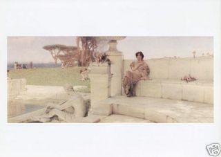 Sir Lawrence Alma Tadema Print Woman in Park Voice of Spring