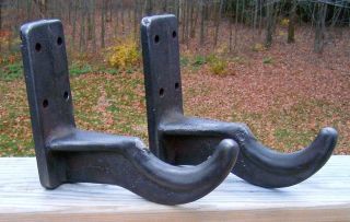 LARGE Pr BARN Cast Iron Brackets ~Will Hold 100s Pounds 