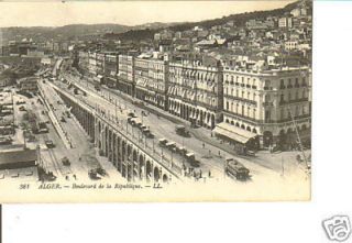 Alger Boulevard de la Republique street postcard